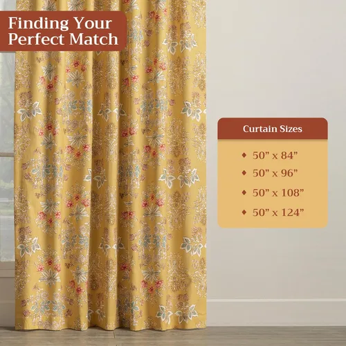 Miniatura 4 de Maison d' Hermine - Cortinas de 100% algodón, dos paneles, con filtro de luz, para sala de estar, dormitorio, con varilla y bolsillos de presillas