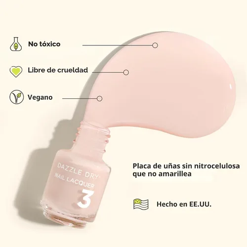 Miniatura 4 de Dazzle Dry Mini Kit Sistema de 4 Pasos - Carnival Coral, un coral brillante y contundente de cobertura completa. Crema de cobertura completa.