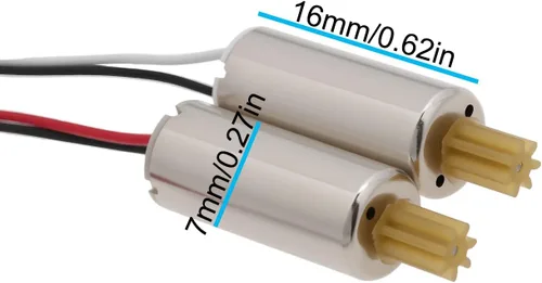 Miniatura 4 de Create idea Motor Quadcopter de 4 piezas compatible con E88 E88PRO E88MAX E525 E99 E99PRO P1 P5PRO RC Drone, 0.276 x 0.630 in