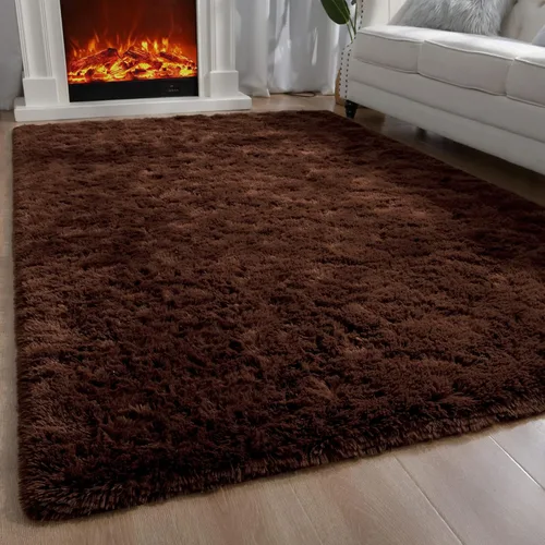 Miniatura 2 de Ompaa Alfombra esponjosa, alfombra mullida súper suave para dormitorio, sala de estar, alfombra grande de felpa de 6 x 9 pies, alfombra de pelo