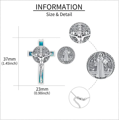 Miniatura 5 de Collar de Santa MuerteSan Miguel para hombres y mujeres, plata de ley 925, collar con colgante de Santa Muerte, amuleto de guerrero, regalo