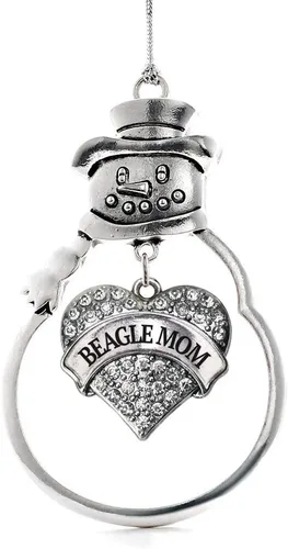 Miniatura 73 de Colgante de plata con diseño de Detroit con forma de corazón y muñeco de nieve con circonitas cúbicas