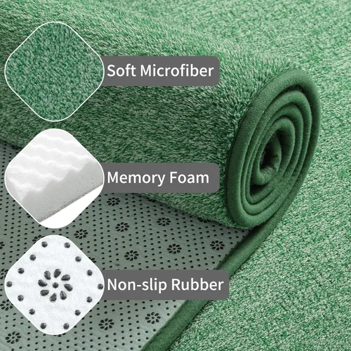 Miniatura 7 de Keeko Alfombra Suave para Pasillo, Alfombras de Pasillo de 2x8 pies para Mesita de Noche Dormitorio Sala de Estar Antideslizante Lavable Moderna