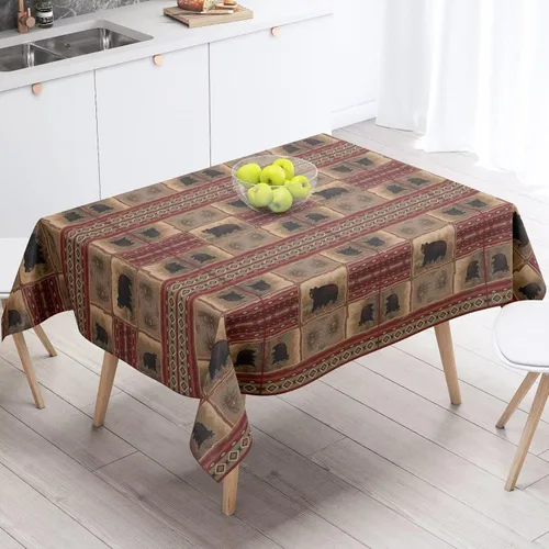 Miniatura 50 de Mantel azteca suroeste, diseño étnico tribal geométrico, estilo vintage, bohemio, elegante, lavable, para comedor, cocina, granja, fiesta