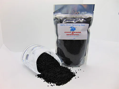 Marca, semillas de cebollino de ajo para germinar microverdes, 4 onzas, un superalimento lleno de antioxidantes y nutrientes que promueven la salud.