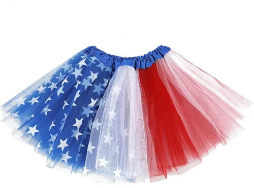 Century Star Tutú de 4 capas para niñas pequeñas, faldas de ballet de tul para baile de princesa, esponjoso, para fiestas de cumpleaños de 2 a 8 años