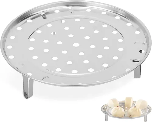 Estante de vapor de 10 pulgadas, estante de acero inoxidable para conservas, bandeja de cocción al vapor, cesta de vapor, estante de vapor para olla