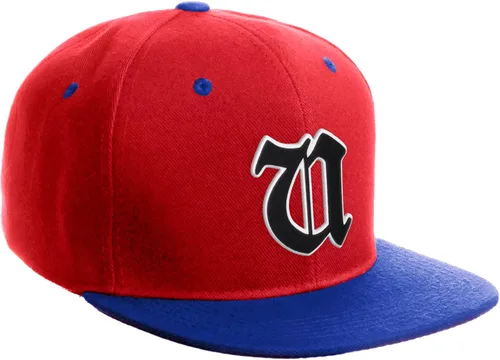Miniatura 530 de Daxton Gorra clásica con visera de billete plano con letras del alfabeto inglés antiguo de la A a la Z