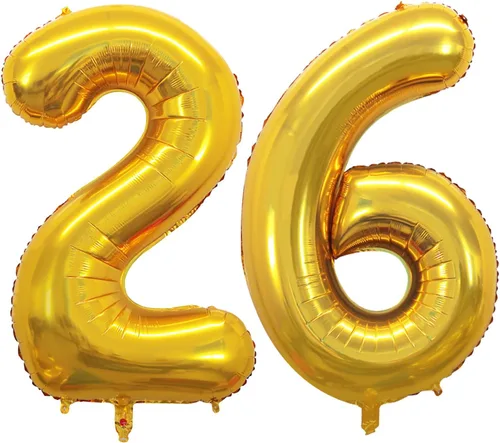 Miniatura 284 de Goer, conjunto de globos de papel aluminio para decoraciones de cumpleaños, globos de las letras de feliz cumpleaños y de números Oro