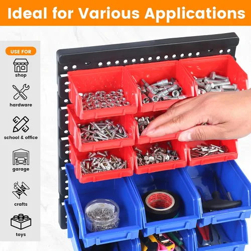 Miniatura 4 de Maxworks 80694 30-Bin Soporte de almacenamiento para pared para Tuercas, Pernos, tornillos, clavos, abalorios, Botones, otras pequeñas partes
