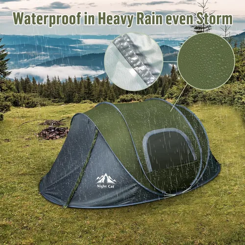 Miniatura 5 de Night Cat Pop-up Camping Tent: 2 Person Tent Waterproof Instant Easy Setup Family Tent
