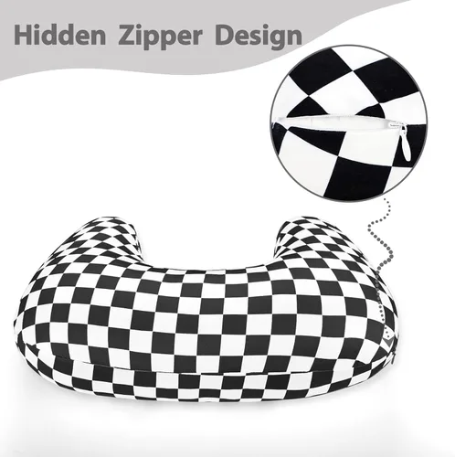 Miniatura 4 de DILIMI Funda de almohada de lactancia, funda de lactancia suave y elástica para almohada de lactancia materna, extraíble para bebés niños y niñas