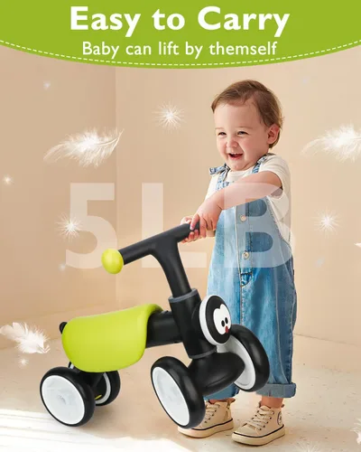 Miniatura 7 de Bicicleta de equilibrio para niños pequeños con ruedas brillantes y coloridas, juguetes para bebés de 1 año, niños y niñas, bicicleta de equilibrio