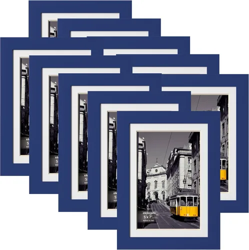 Miniatura 37 de eletecpro - Juego de 10 marcos de fotos de 5 x 7 pulgadas, collage de marcos de fotos para decoración de pared, muestra fotos de 4 x 6