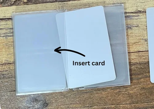 Miniatura 5 de Vinilo resistente de 6 páginas para billetera plegable o triple (juego de 2), Gris, Billetera plegable