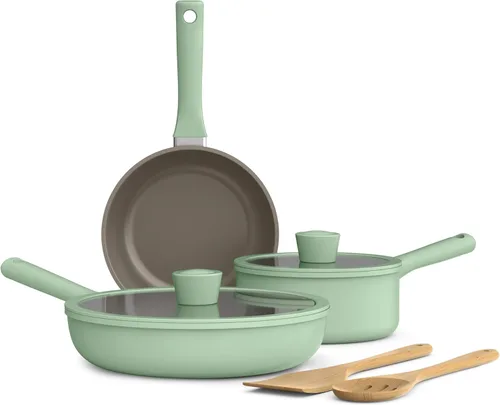 Miniatura 9 de BELLA - Juego de 7 piezas de utensilios de cocina con revestimiento antiadherente EverGood™ de cerámica, apto para lavavajillas y horno, compatible