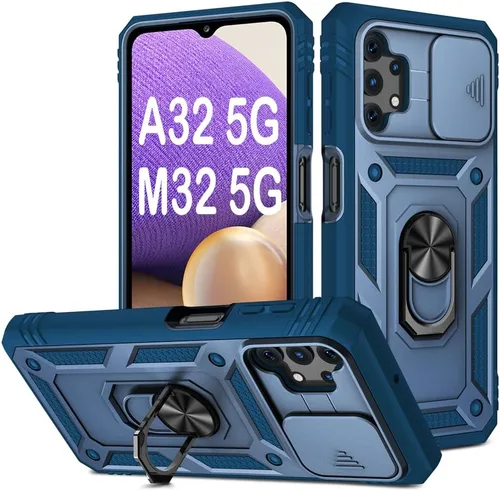 Miniatura 40 de PASNEW Funda para Samsung Galaxy A54, Soporte Metálico y Cubierta Deslizante para Cámara, Militar Multicapa Resistente de Cuerpo Completo a Prueba