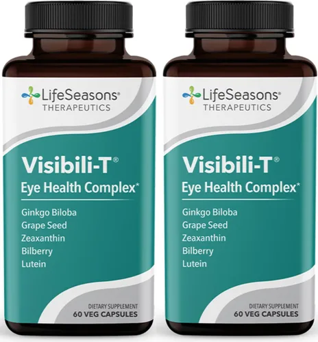 Visibili-T - Suplemento vitamínico para la salud ocular y apoyo a la visión - Raíz de zanahoria, cromo, arándano, ginkgo biloba, extracto de semilla