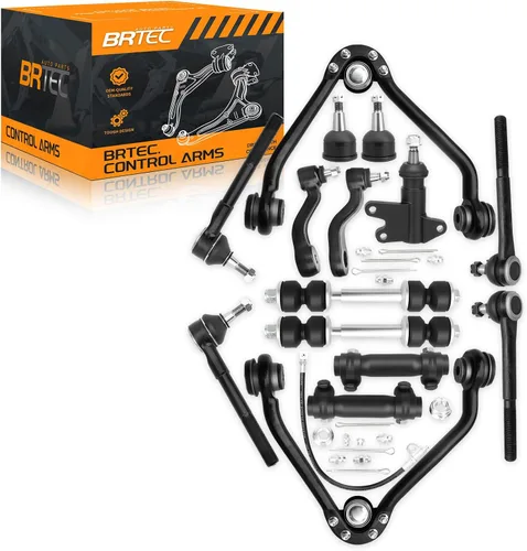Miniatura 7 de Kit de suspensión delantera para Chevy para GMC C1500 C2500 C3500 Suburban 1993 1994 1995 1996 1997 1998 1999 2000 Brazos de control superior e