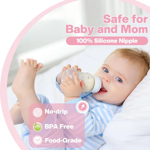 Miniatura 7 de Boquillas para biberones Philips Avent anticólicos para bebés, pezones de silicona suave de grado alimenticio, [flujo variable]