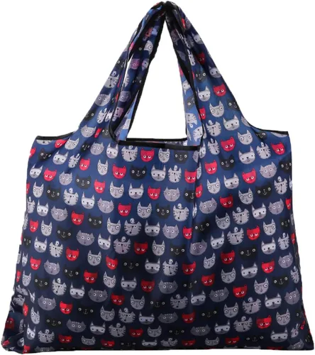 Miniatura 3 de Gophra - Bolsa de comestibles reutilizable, paquete de 2 unidades, grande, lavable, plegable, respetuosa con el medio ambiente, de nailon