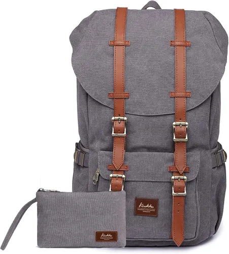 Miniatura 32 de Mochila para laptop Kaukko, senderismo y campamentos, mochila universitaria grande casual, mochila de hombro con capacidad para una laptop y Nailon
