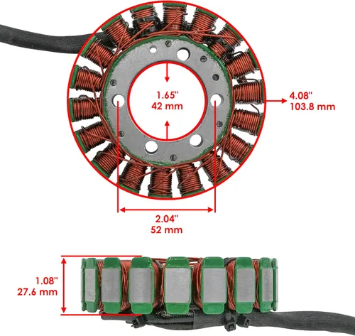 Miniatura 2 de Caltric Rectificador de estator y regulador compatible con Kawasaki Versys 650 Kle650 2007-2014