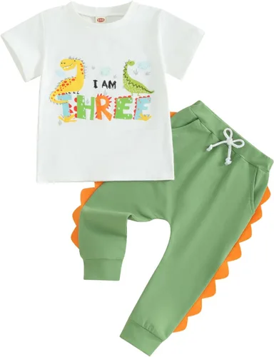 Miniatura 16 de Traje de cumpleaños para bebé niño de 1 a 5 años, conjunto de camisa y pantalón deportivo, conjunto de 1, 2, 3, 4, 5 años