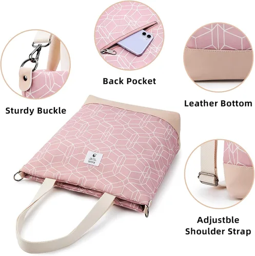 Miniatura 2 de KALIDI - Bolso grande de lona para mujer bolso de hombro cruzado bolso de mano casual bolso de trabajo