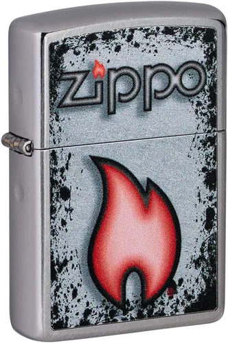 Encendedores de llama Zippo plateado