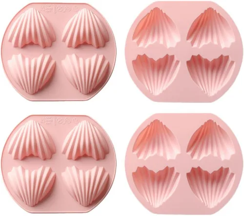 4 moldes de silicona para dulces, moldes para hornear en forma de corazón, 4 cavidades de silicona para tartas de chocolate, chocolate, día de San