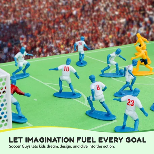 Miniatura 8 de Set de muñecos de fútbol Kasey Kids con 2 equipos completos y más para inspirar la imaginación con juego sin fin (para niños de 3 años o más)