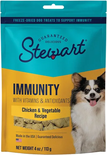 Miniatura 8 de Stewart Golosinas liofilizadas para perros, carne de res y calabaza zen, alivio de la ansiedad, sin granos, bolsa resellable de 4 onzas, fabricada