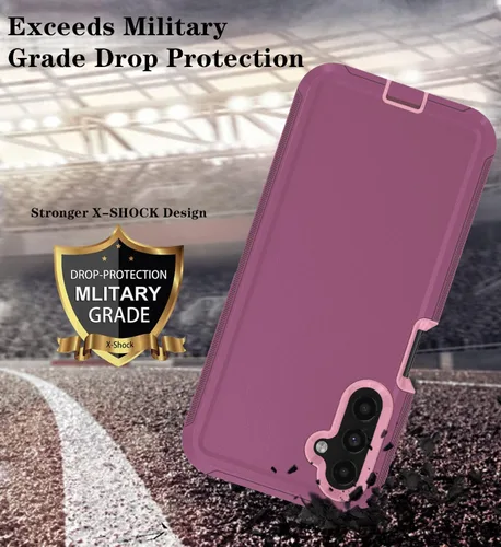 Miniatura 4 de ONOLA Funda compatible con Samsung Galaxy A14 5G con protector de pantalla HD, resistente a los golpes y a las caídas de servicio pesado, funda de 3