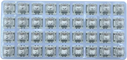 Miniatura 6 de DRAOZA Gateron White Pro Switches (3 pines, USB RGB, transparente, 72 piezas)