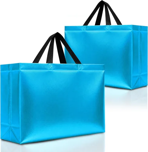 Miniatura 14 de Nush Nush Bolsas de Regalo Rojas Tamaño Mediano – Juego de 12 Bolsas de Regalo Rojas Brillantes Reutilizables con Asas - Bolsa Ideal para Regalos