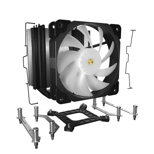 Miniatura 9 de Vetroo V5 Enfriador de aire para CPU con 5 tubos de calor 120mm FDB PWM Refrigeración del procesador para Intel LGA 1851/1700/1200/115X AMD AM5/AM4