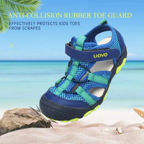Miniatura 3 de UOVO Sandalias para niños, sandalias de senderismo atléticas con punta cerrada, sandalias de verano para niños, secado rápido, antideslizantes