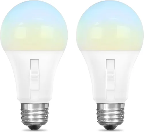 Miniatura 12 de Bombilla LED A19 de Feit Electric, equivalente a 100 W, no regulable, 5CCT, base media E26, CRI 90, 1500 lúmenes, blanco ajustable, vida útil