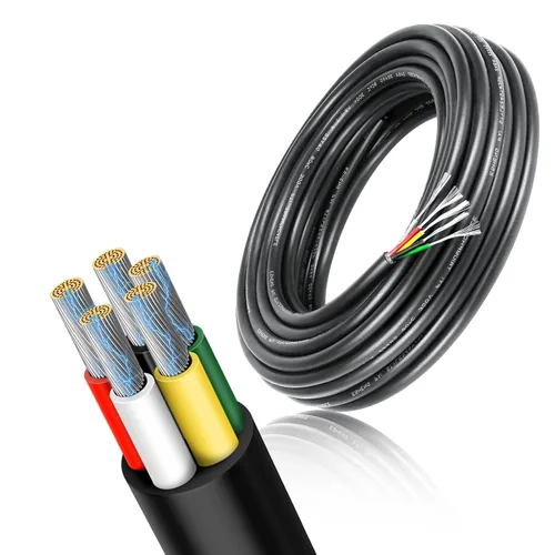 Miniatura 17 de Cable conductor de calibre 14, 4 conductores de cobre estañado 14/4 de 10 pies, cables eléctricos trenzados para altavoz, automoción, termostato