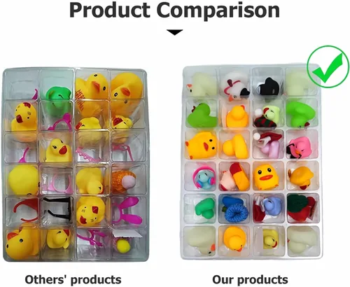 Miniatura 6 de Calendario de Adviento 2025, patos de goma, juguetes de baño, caja ciega de Navidad, patos de juguete, mini patos para niños, niñas, decoración