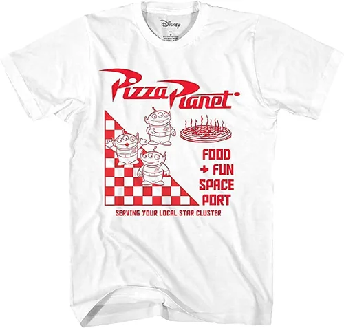 Disney Pixar Toy Story Pizza Planet Logo Disneyland World Funny Humor Camiseta gráfica para hombre