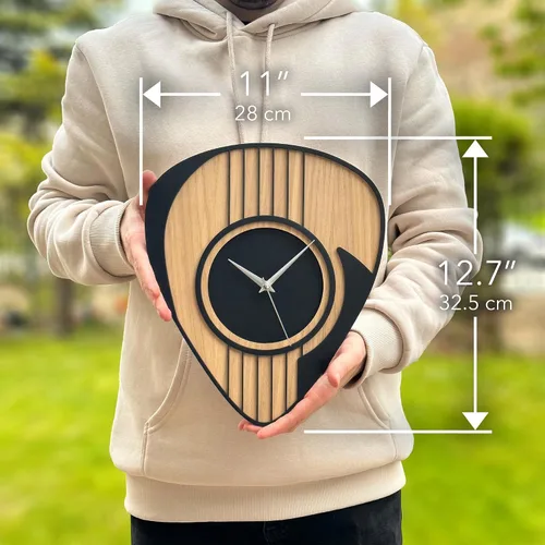 Miniatura 3 de goodtime Reloj de guitarra de madera, regalo de músico, reloj para hombres, regalo de guitarra, decoración de cueva de hombre, decoración de sala