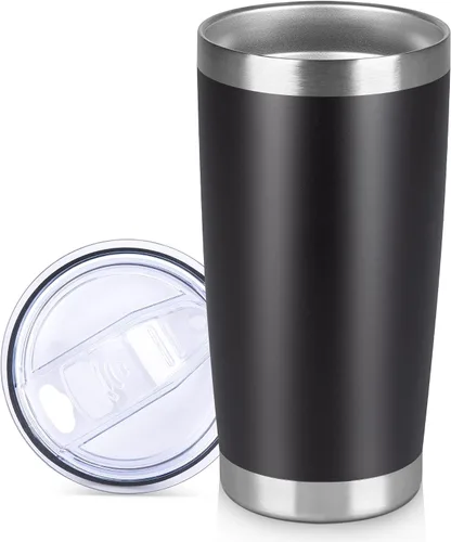 Miniatura 25 de Vaso Térmico de 20 oz de Acero Inoxidable Vasos Térmicos a Granel con Tapa Aislamiento de Doble Pared Tazas de Café Térmicas para Bebidas Calientes