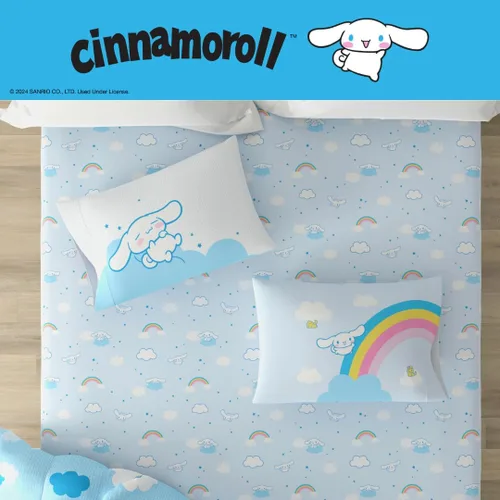Miniatura 6 de Juego de ropa de cama Cinnamoroll - Juego de cama de tamaño individual de 4 piezas - Juego de edredón y sábanas de microfibra supersuave