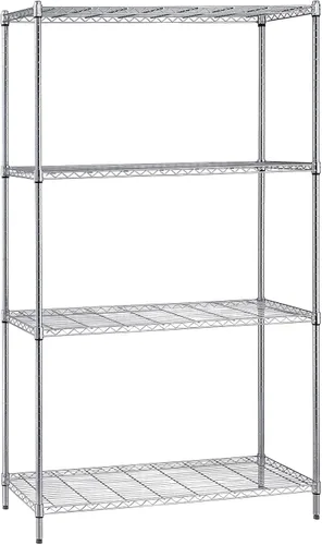 Miniatura 72 de Quantum Storage Systems kit para principiantes para unidad de librero de 4 niveles, de 54 pulgadas de alto, en alambre, con acabado en cromado