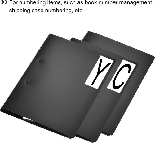 Miniatura 4 de MECCANIXITY Adhesivos de letras del alfabeto negro, etiqueta adhesiva de vinilo de PVC para buzón, dirección, ventana, puerta, paquete de 10