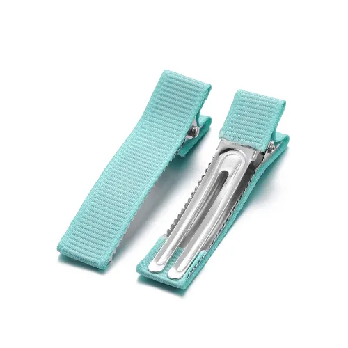Miniatura 9 de 10 unids/lote plana de una sola punta de metal cocodrilo dientes clip de pelo pasadores color caramelo horquillas para bricolaje joyería base Negro