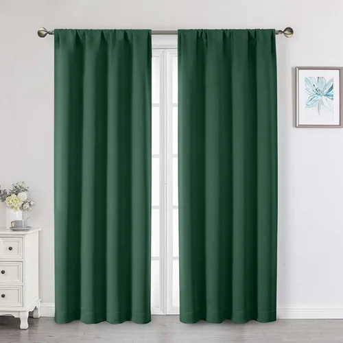 Miniatura 181 de Cortinas opacas para dormitorio, sala de estar, juego de 2 paneles de 54 pulgadas de largo, cortinas de oscurecimiento de habitación con aislamiento