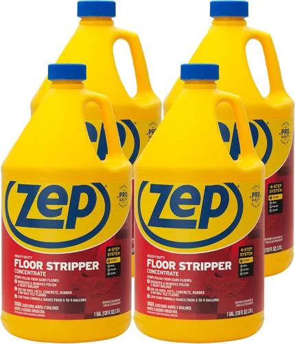 Zep ZULFFS128 - Pelacables concentrados sin amoníaco de alta resistencia para suelos de 1 galón (caja de 4) - Disuelve y elimina el esmalte de